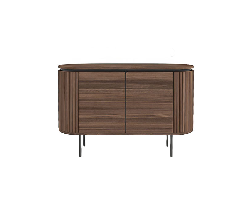 sideboard 'kärra' - valnöt/svart