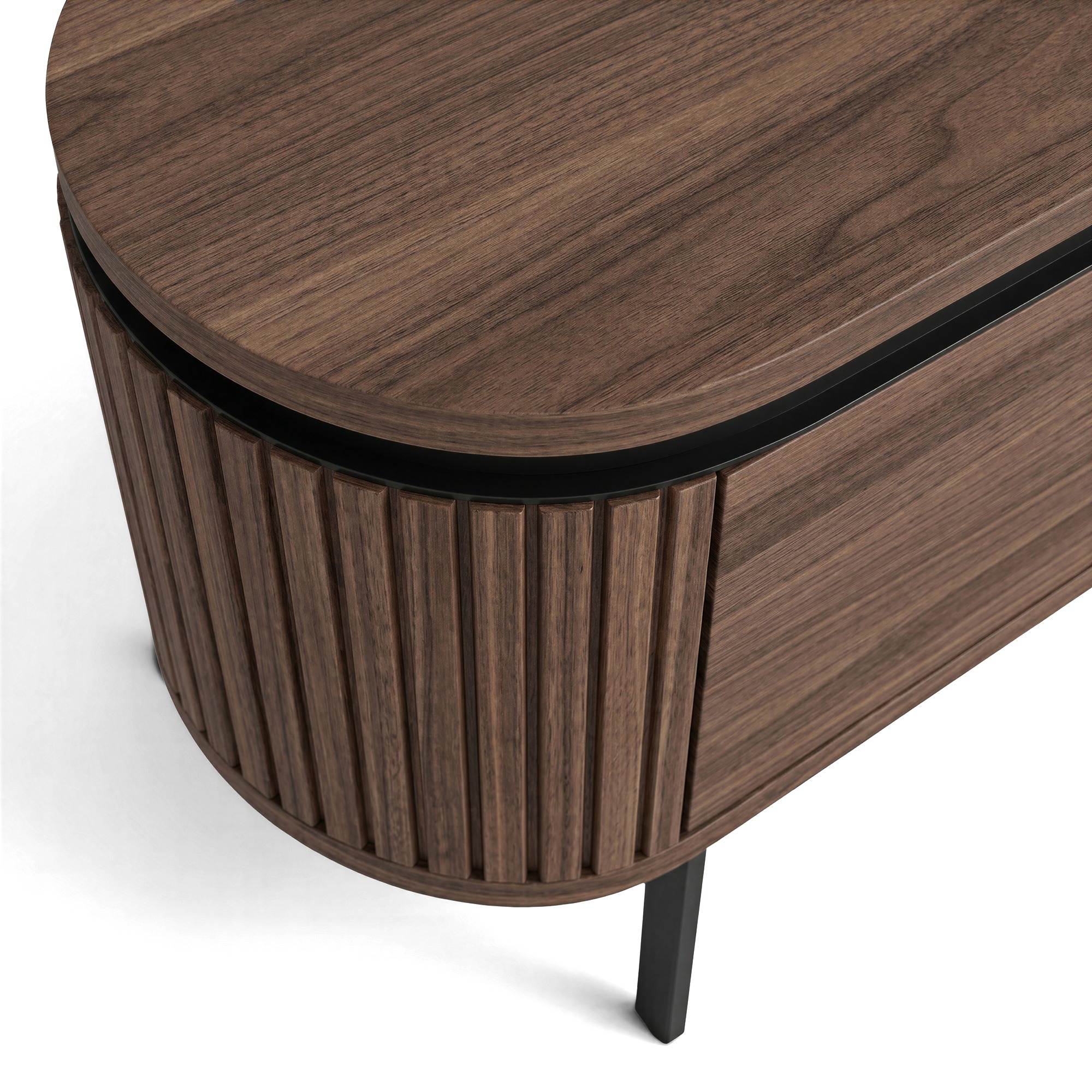 Sideboard 'Kärra' - Valnöt/Svart