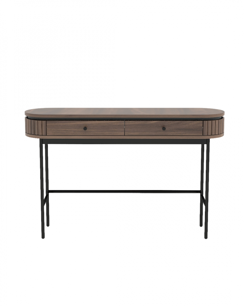 Skrivbord 'Kärra' - Valnöt/Svart