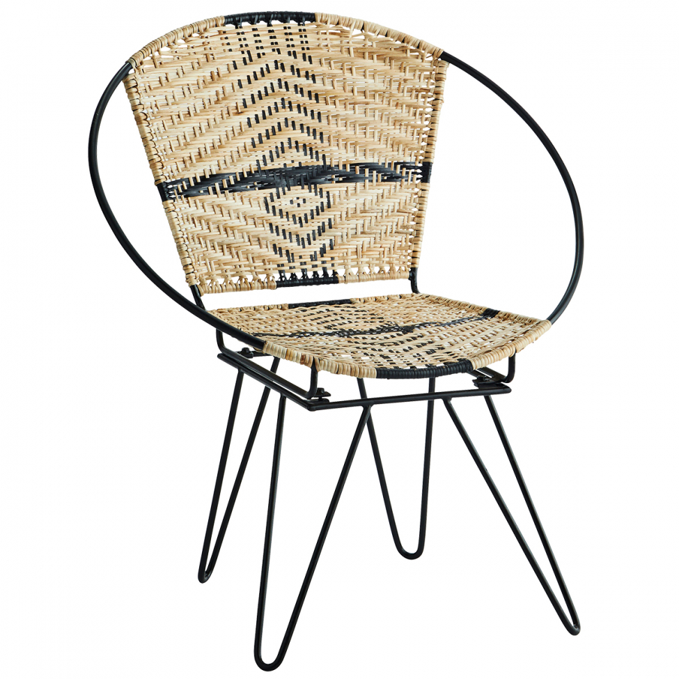 Loungestol 'Iron' - Svart/natur