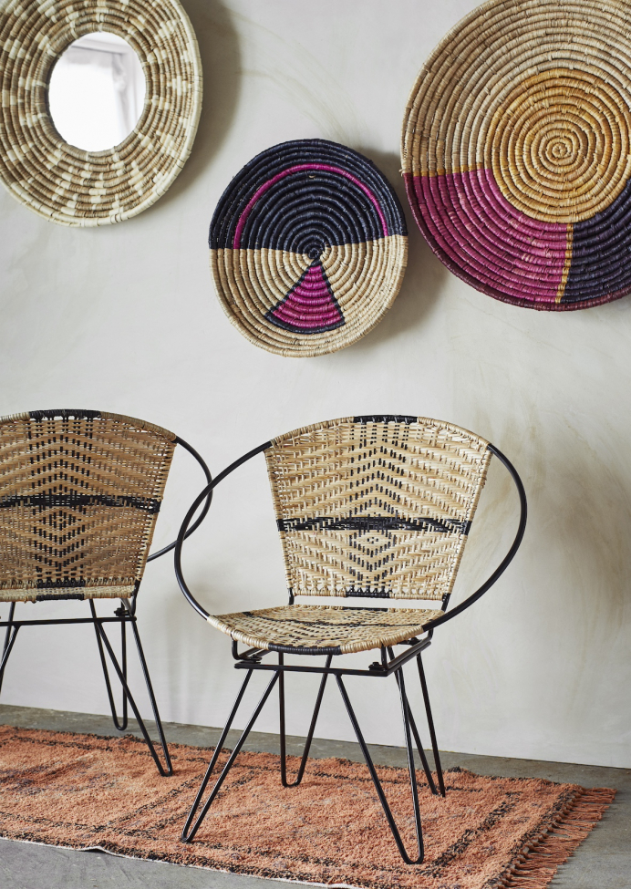 Loungestol 'Iron' - Svart/natur
