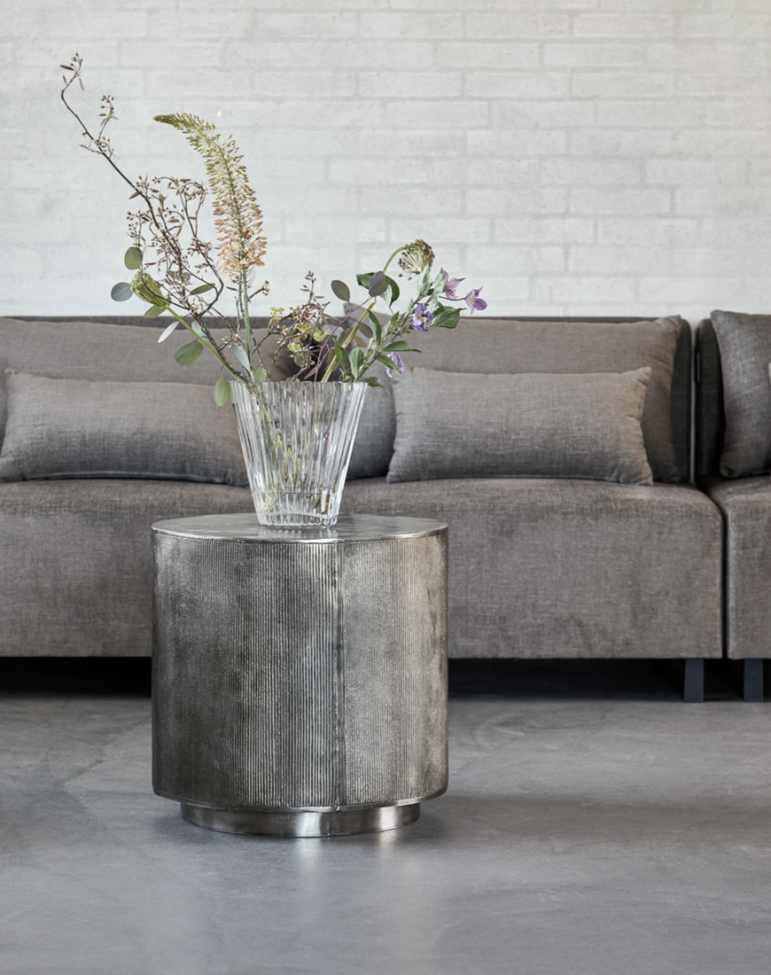 Soffbord 'Rota' 50x50cm - Borstad Silver