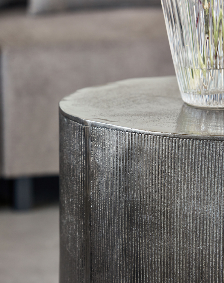 Soffbord 'Rota' 50x50cm - Borstad Silver