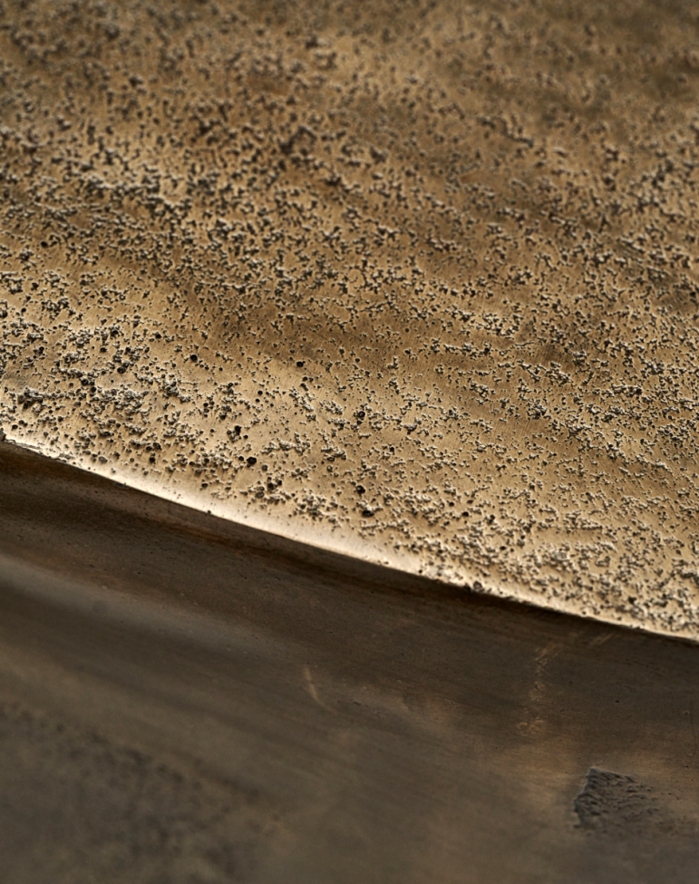 Soffbord 'Rota' 100x37cm - Antik mässingsfärg