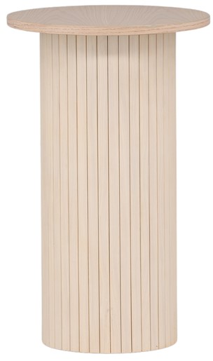 sidobord 'barkaby' runt 40cm- beige