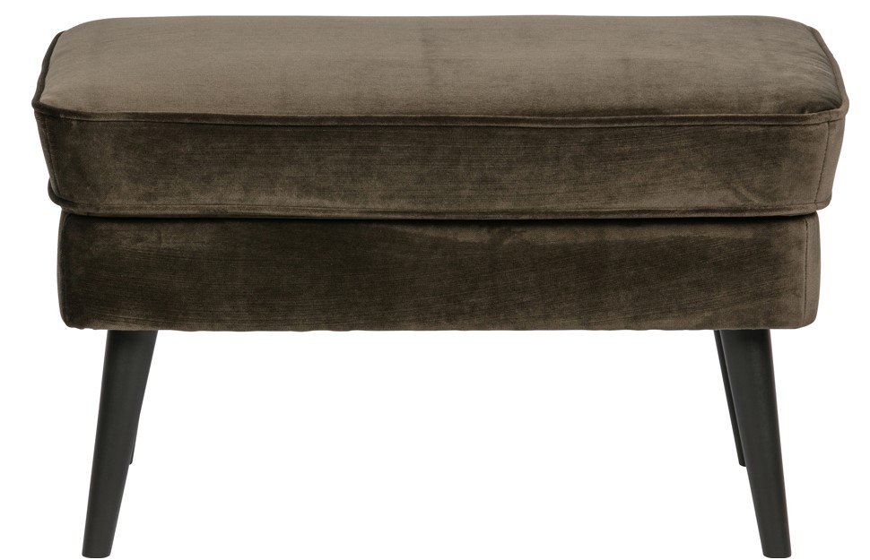 fotpall 'rocco' - grön/sammet