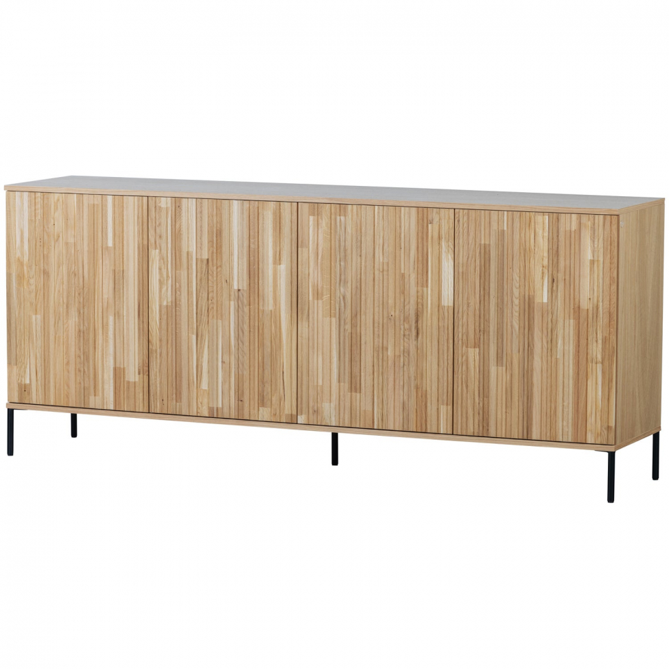 sideboard ‘new gravure’ 200 cm - ek/svart