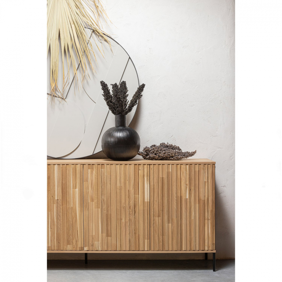Sideboard ‘New Gravure’ 200 cm - Ek/Svart
