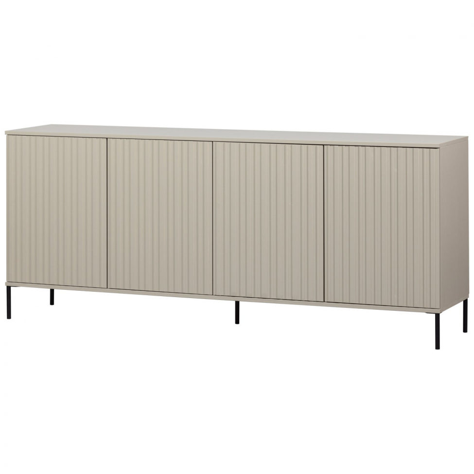 sideboard ‘new gravure’ 200 cm - beige/svart