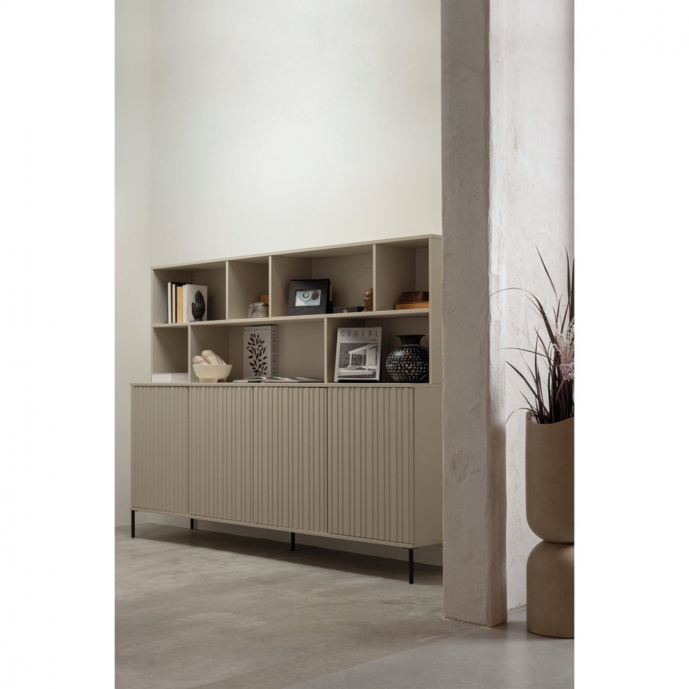 Sideboard ‘New Gravure’ 200 cm - Beige/Svart