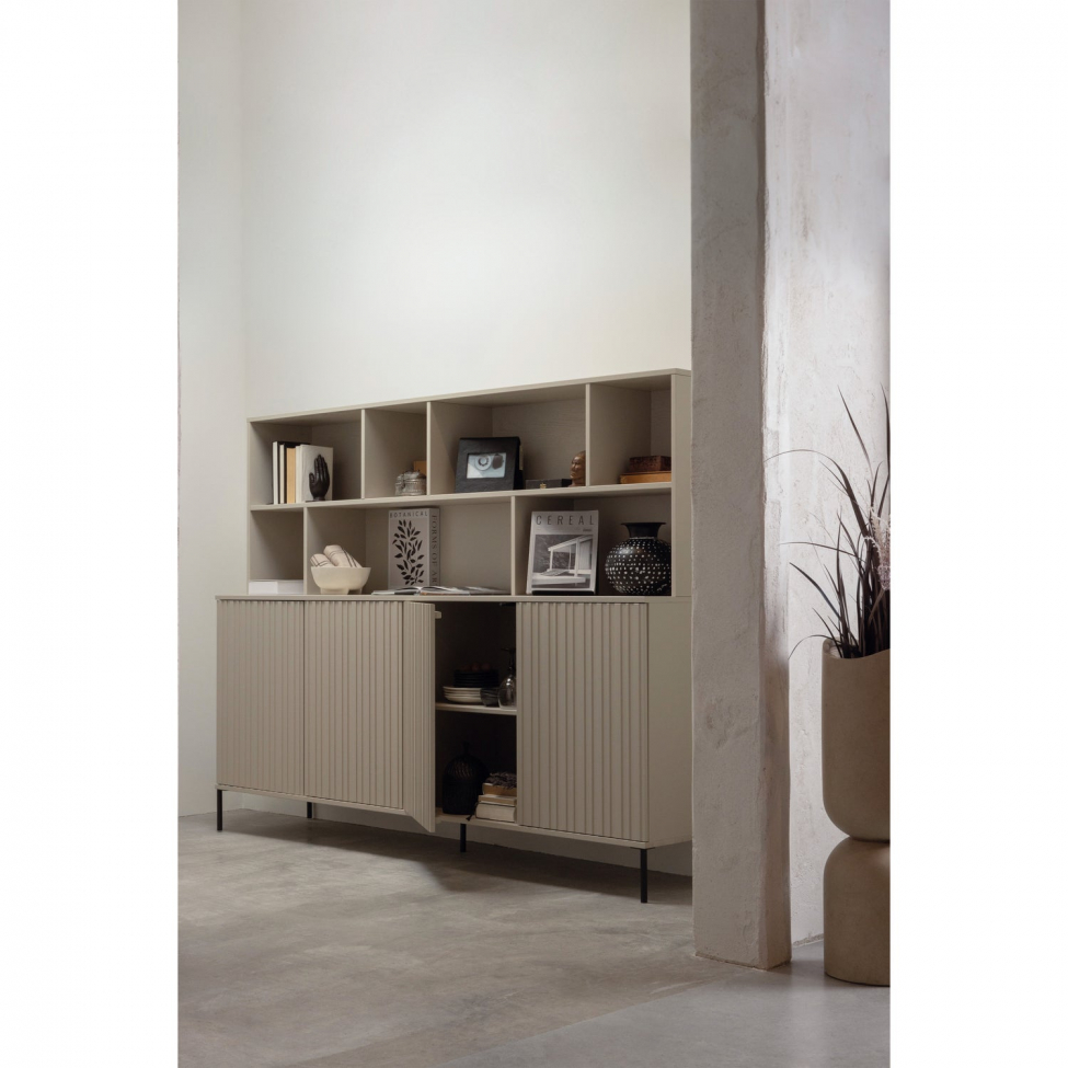Sideboard ‘New Gravure’ 200 cm - Beige/Svart
