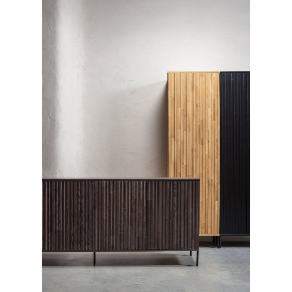 Sideboard ‘New Gravure’ 200 cm - Mörkbrun/Svart