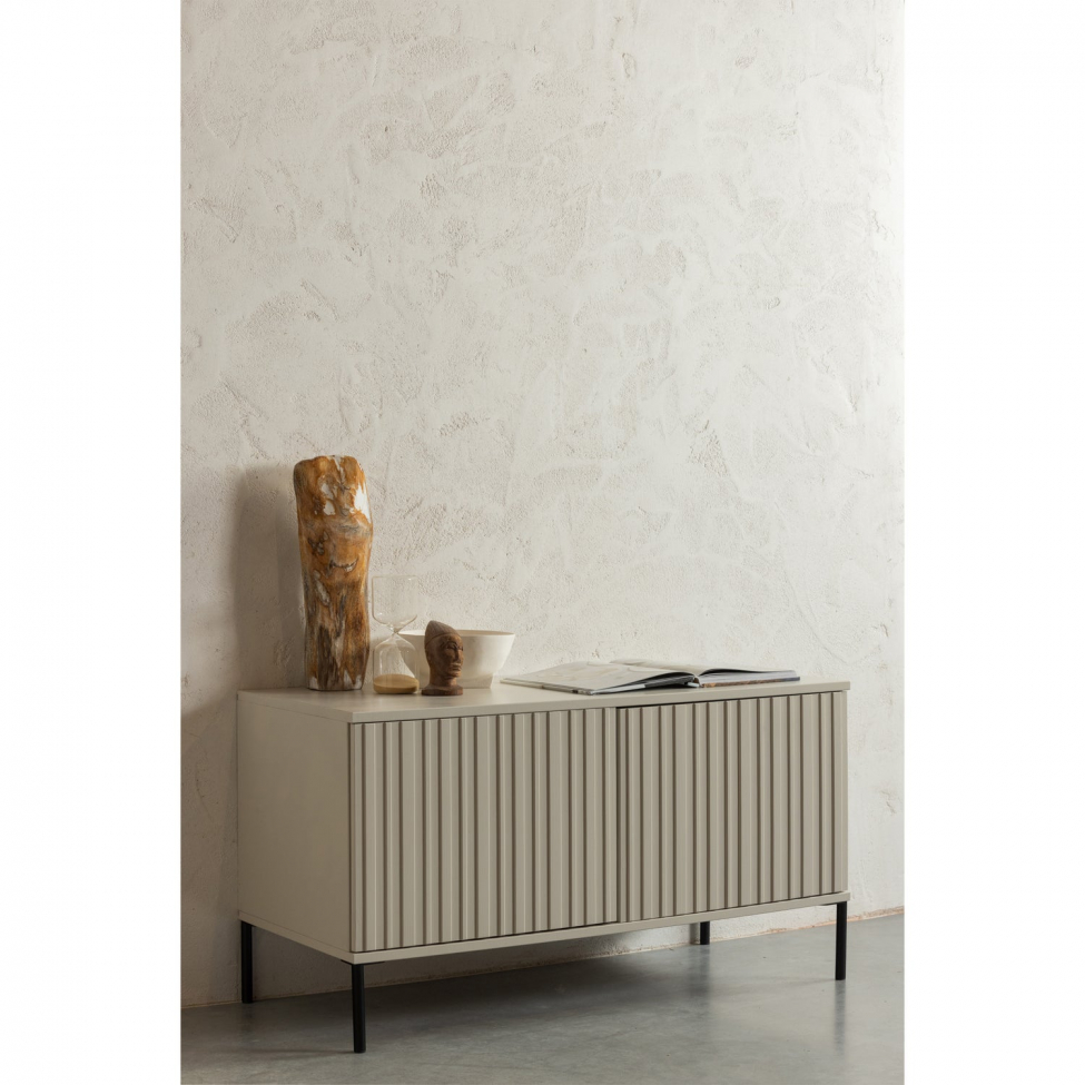 TV-bänk ‘New Gravure’ 100 cm - Beige/Svart