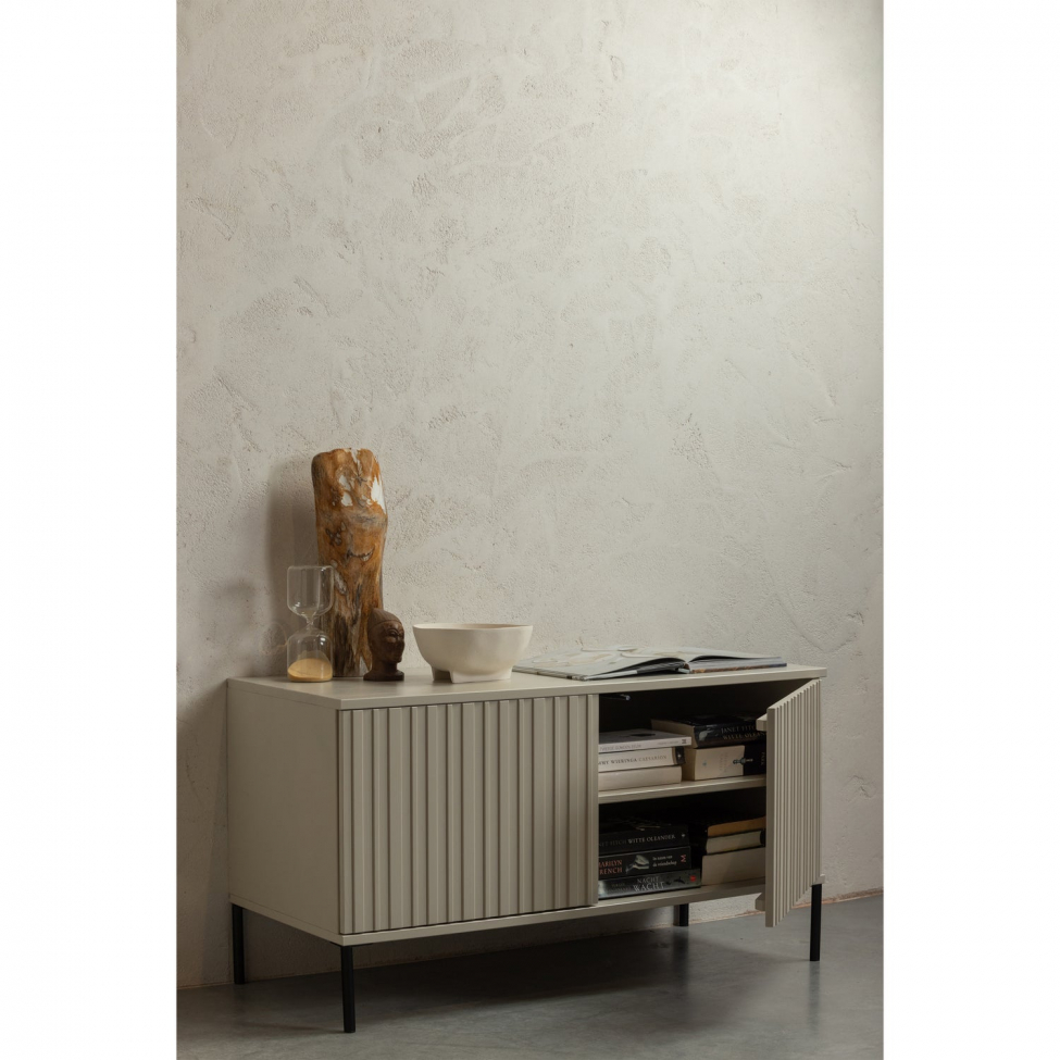 TV-bänk ‘New Gravure’ 100 cm - Beige/Svart