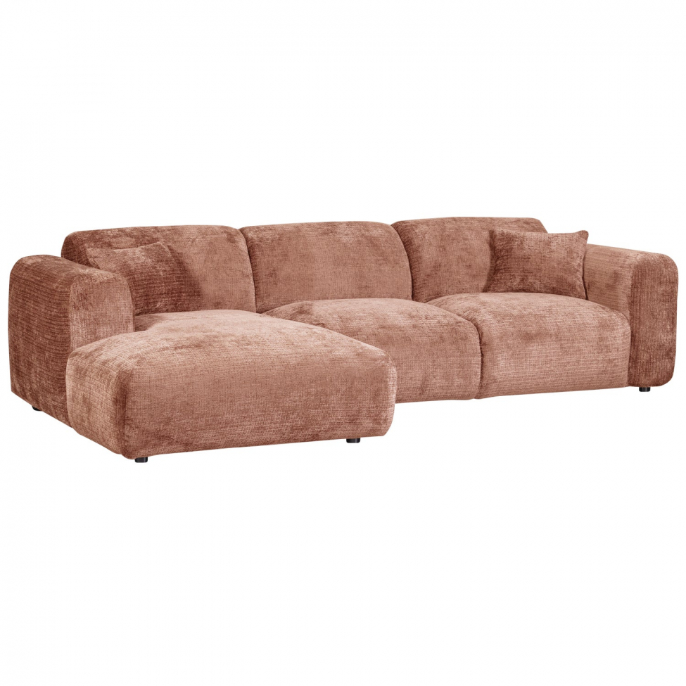 Soffa ‘Cloud’ 3-sits schäslong vänster - Rosabrun