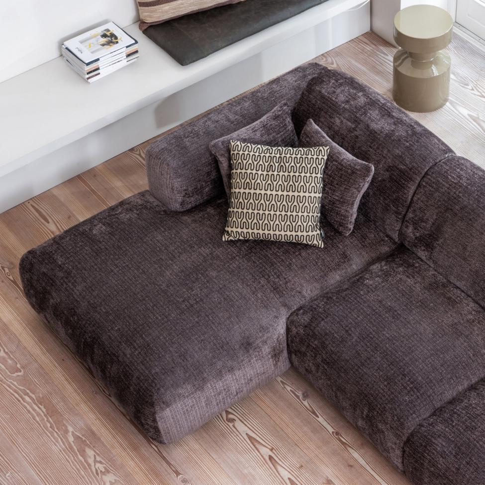Soffa ‘Cloud’ 3-sits schäslong vänster - Mörkbrun