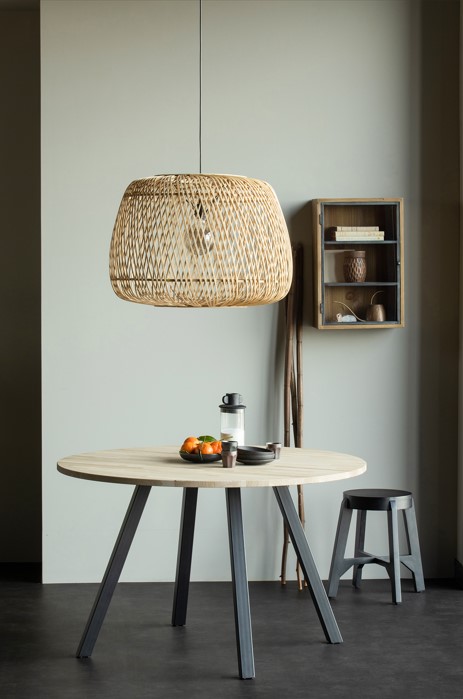 Matbord 'Tablo' Runt 120cm - Natur/Svart