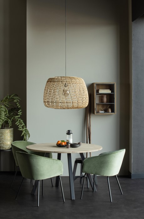 Matbord 'Tablo' Runt 120cm - Natur/Svart