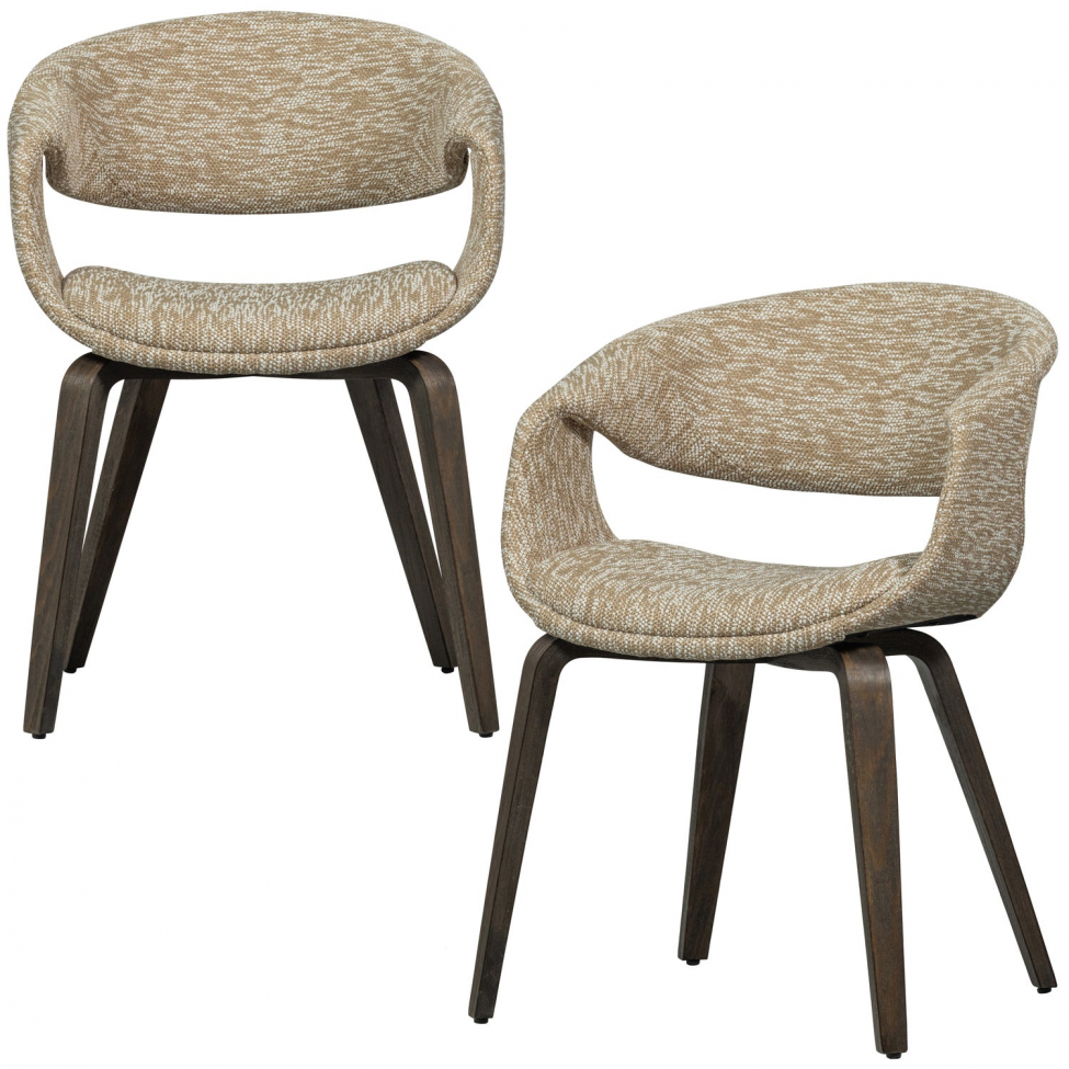 Matstol ‘Yossi’ - Beige/Mörkbrun