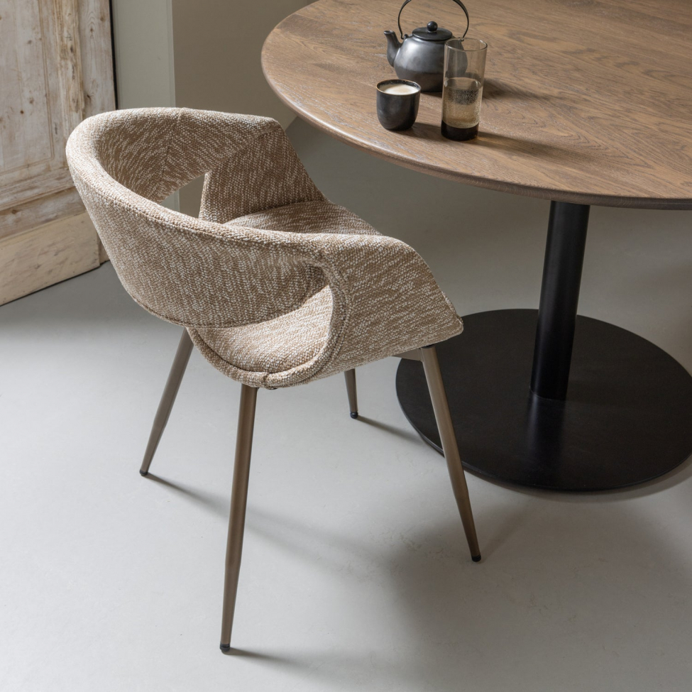Matstol ‘Yossi’ - Beige/Koppar