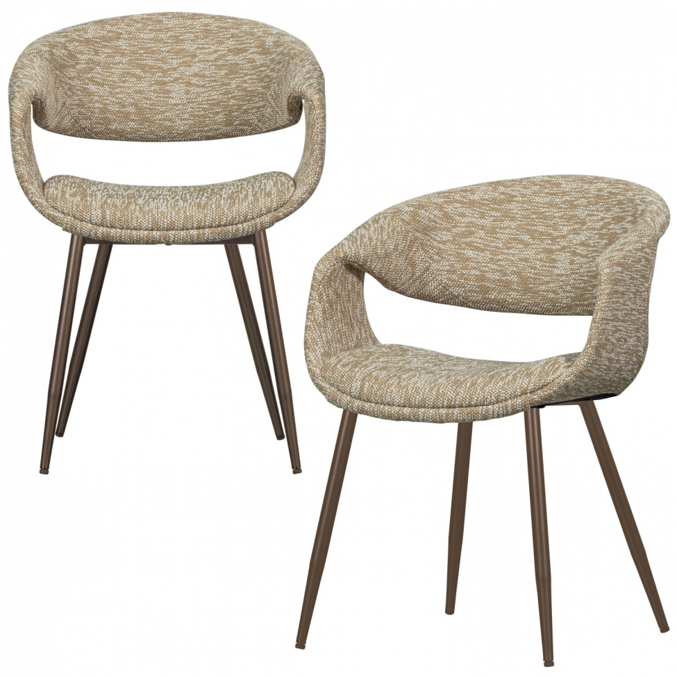 Matstol ‘Yossi’ - Beige/Koppar