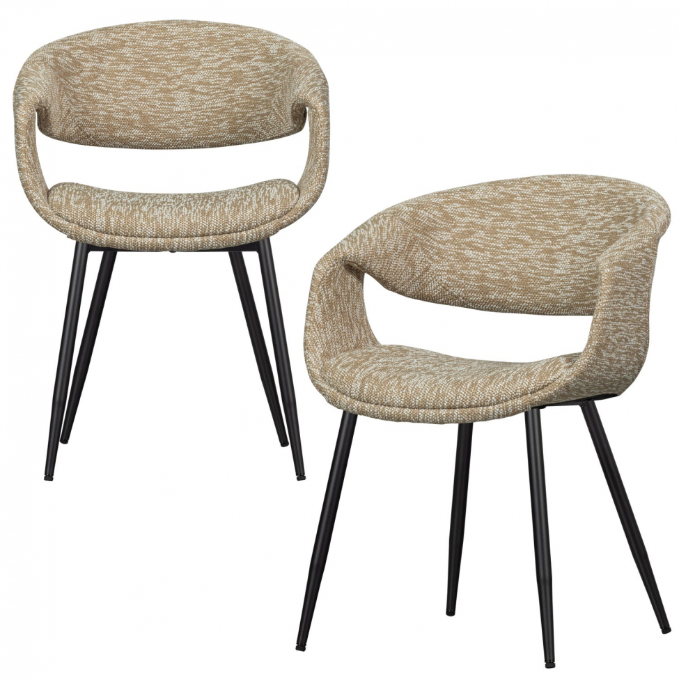 Matstol ‘Yossi’ - Beige/Svart