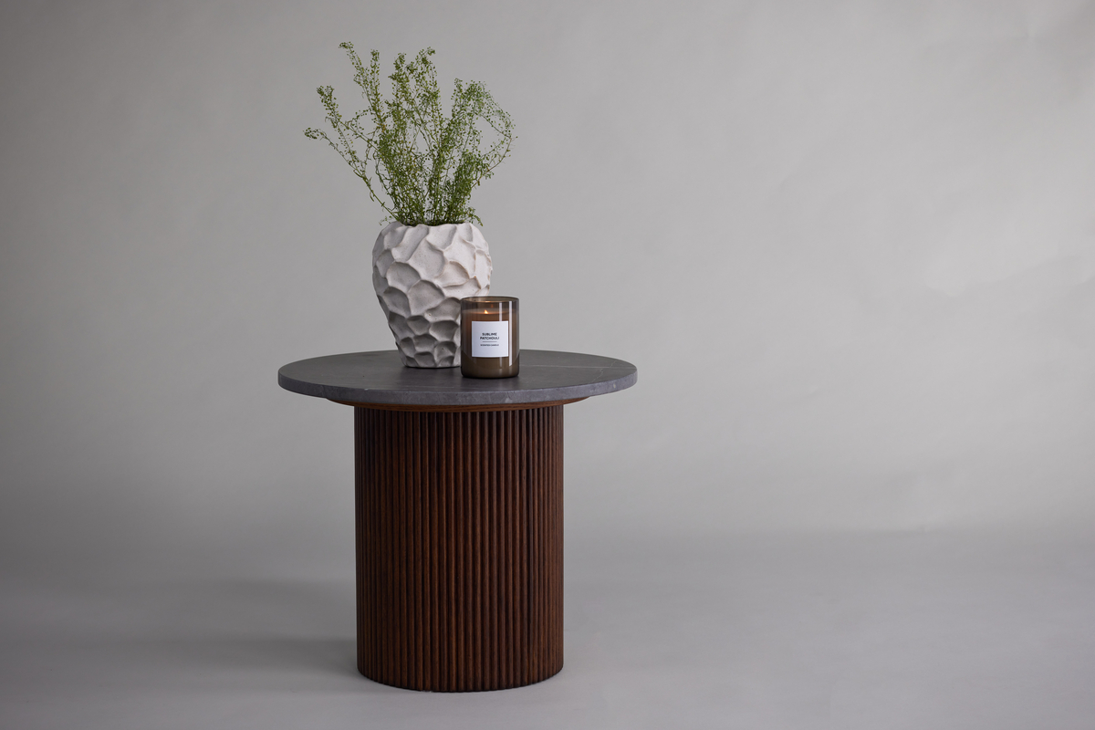 Sidobord 'Härjedalen' Runt 52cm - Brun