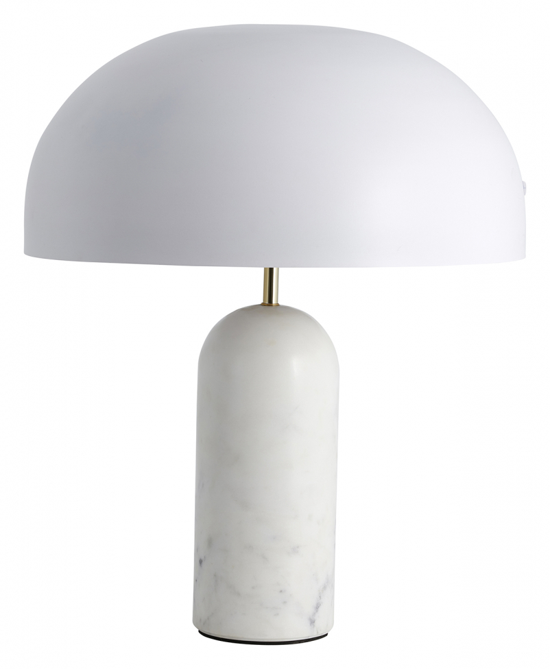 bordslampa 'atlas' - vit/marmor