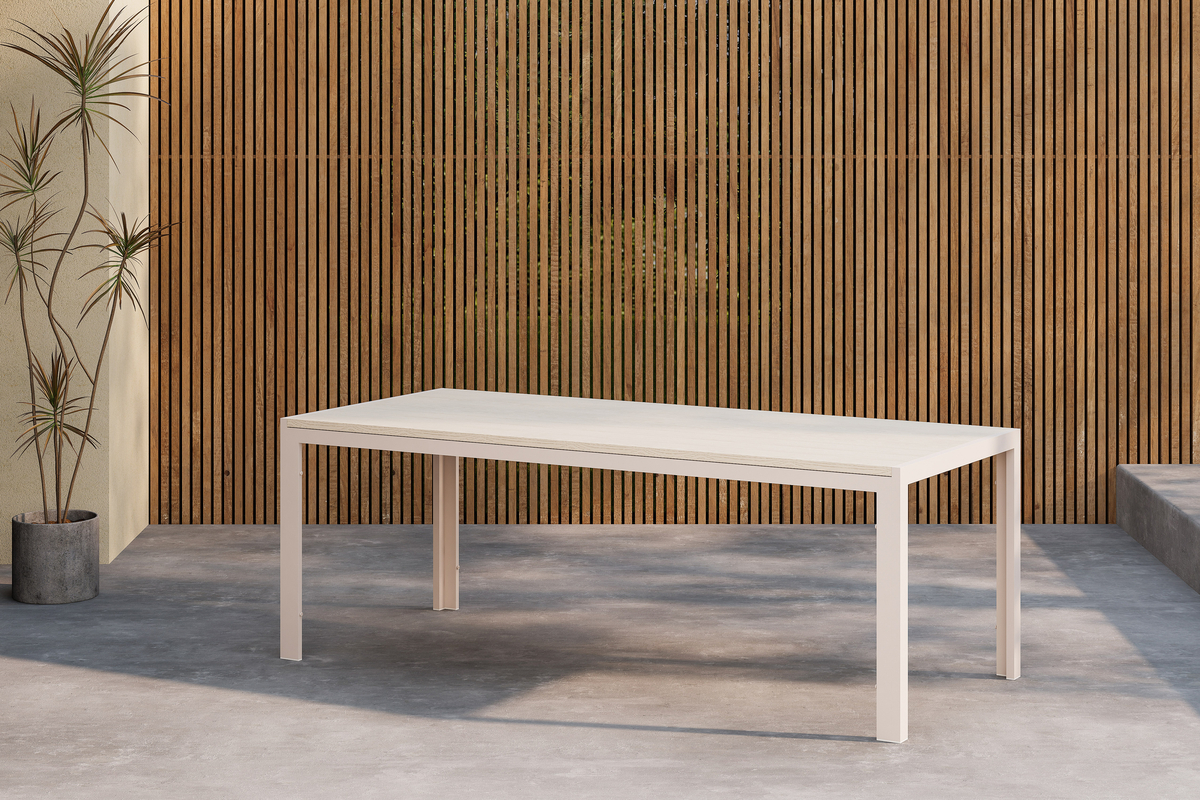 Trädgårdsbord 'Noto' 205x90cm - Beige