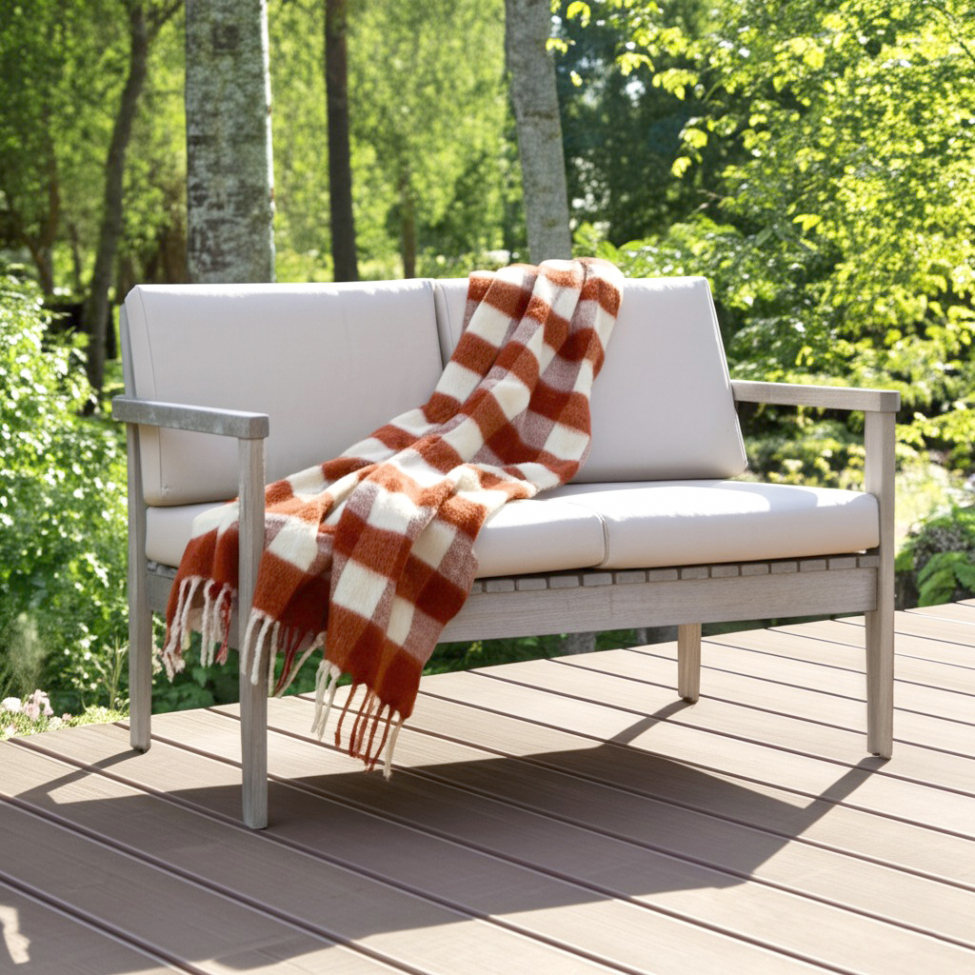 Pläd 'Phoebe' 130x170cm - Rosa