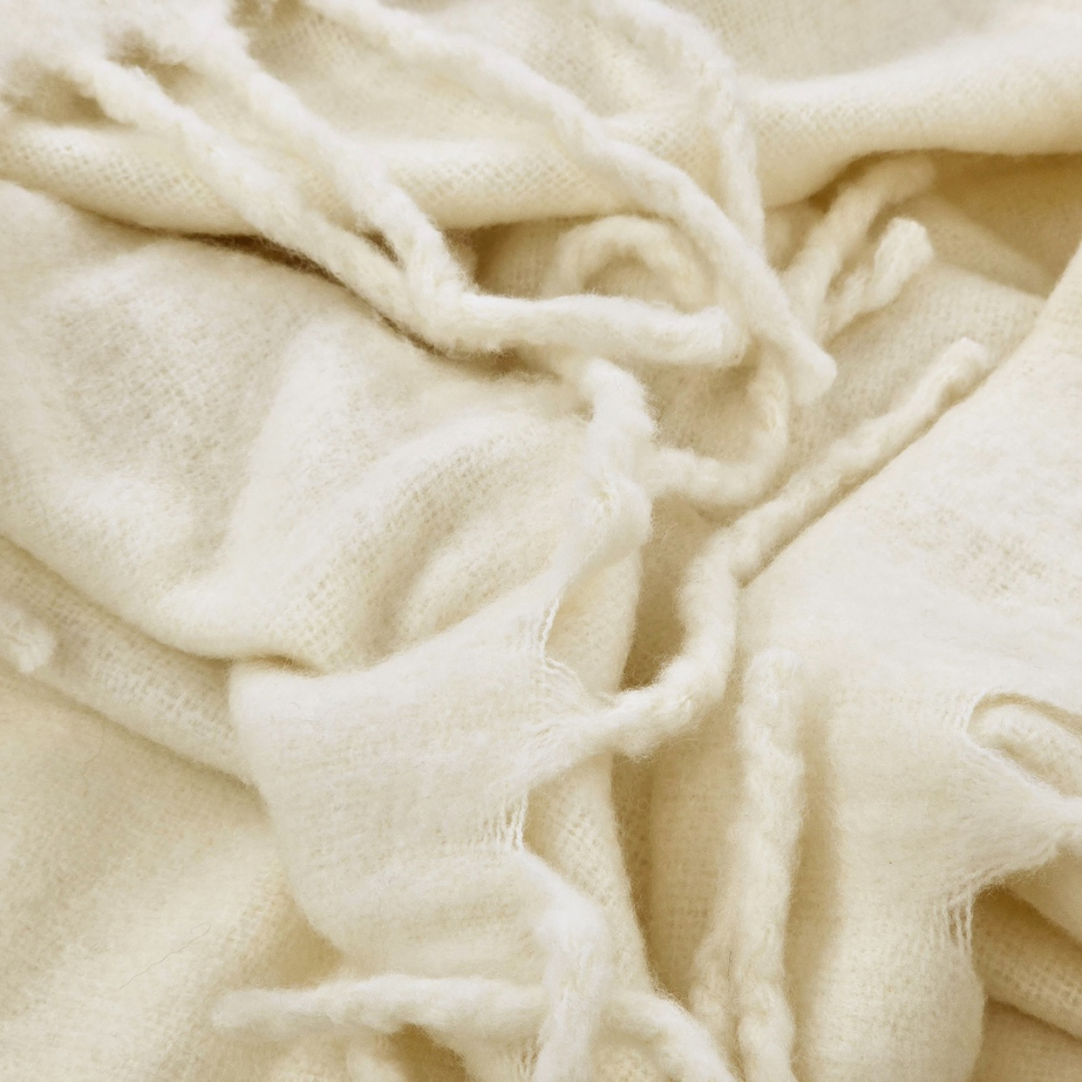 Pläd 'Samantha' 130x170cm - Vit