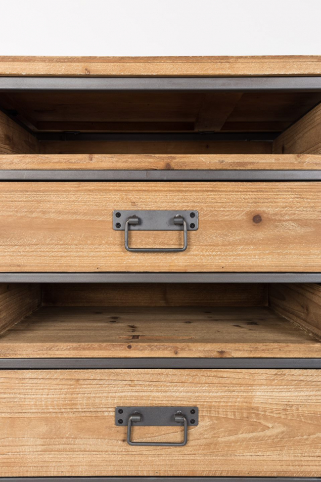 Sidobord 'Damian' - Svart/Natur