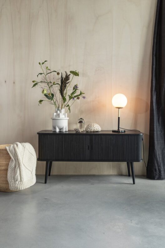 Tv-bänk 'Barbier' - Svart