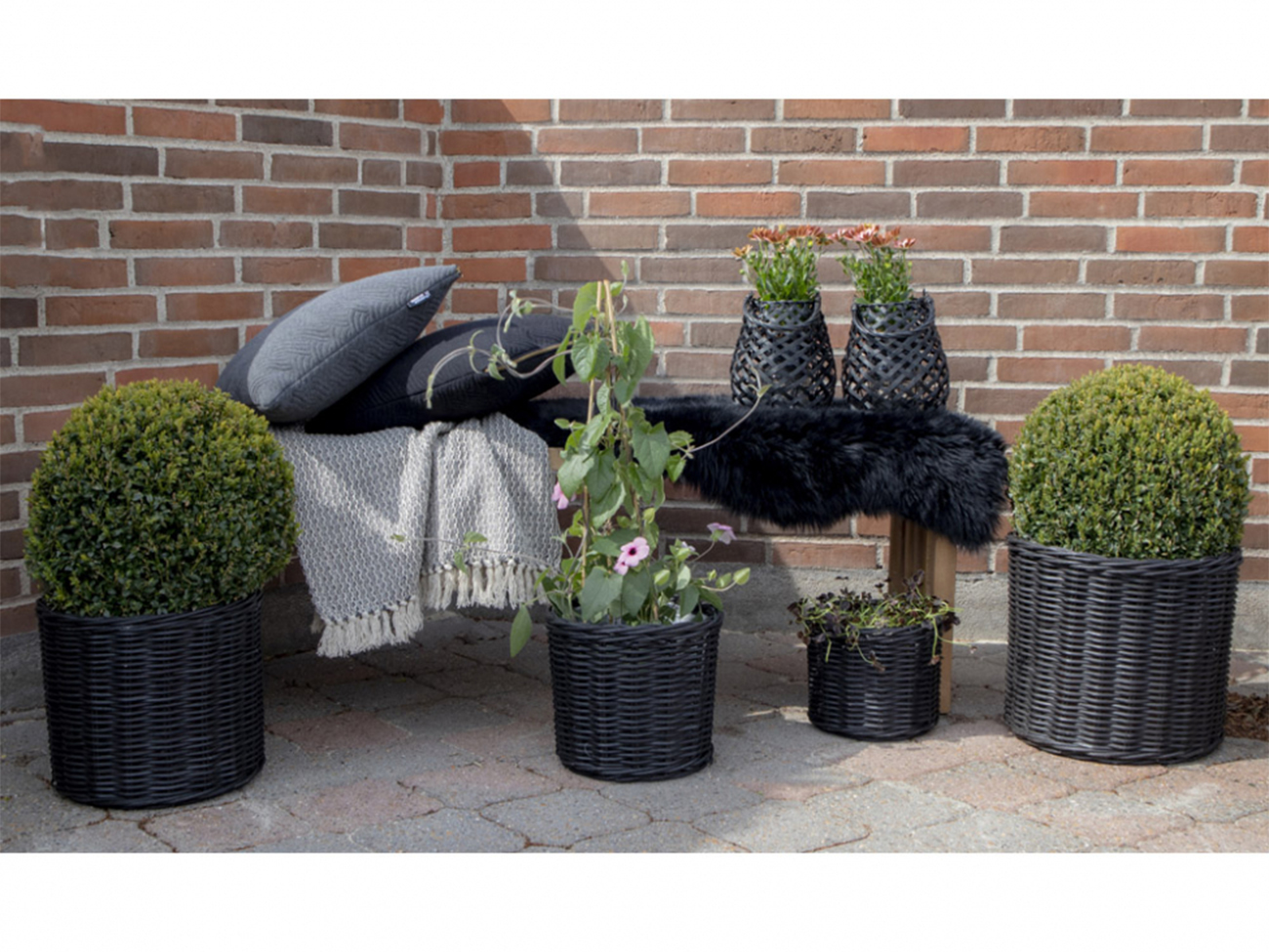 Korgar 'Bogor Black' 4-pack - Svart
