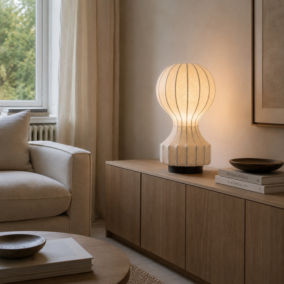 Lampa 'Senigallia' L - Vit/Svart