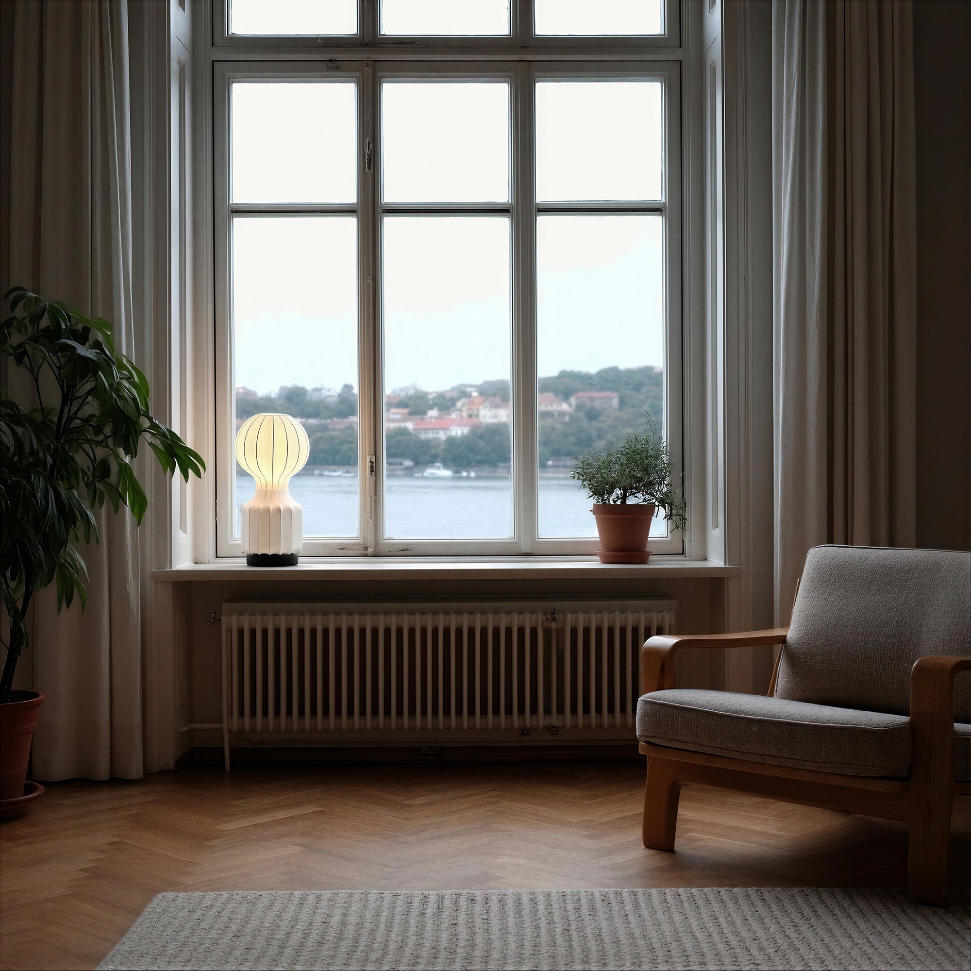 Lampa 'Senigallia' S - Vit/Svart