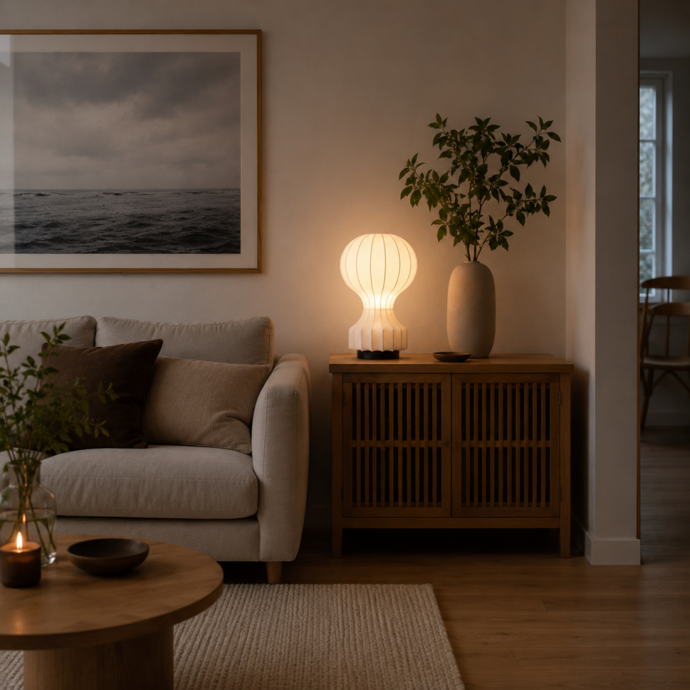 Lampa 'Senigallia' M - Vit/Svart