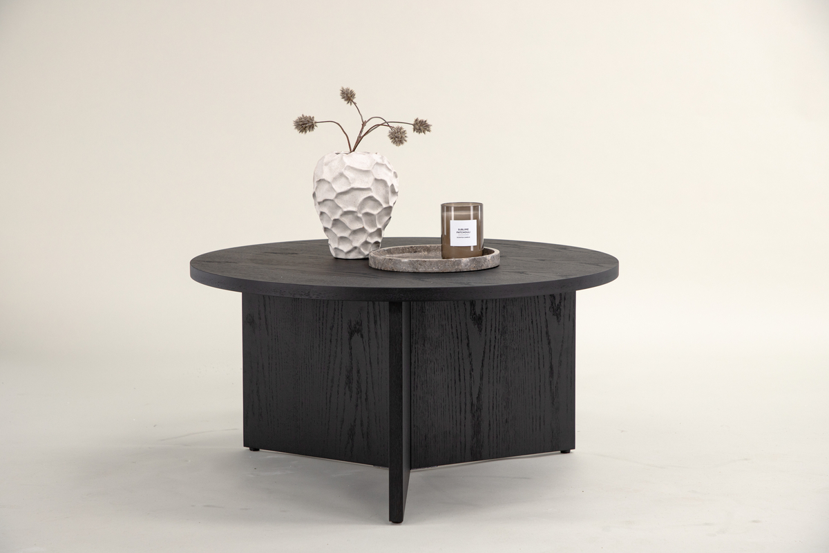 Soffbord 'Smögen' Runt 65cm - Svart