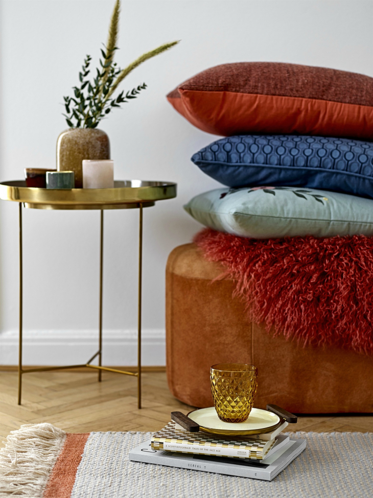 Sidobord 'Sola' - Guld/Brun