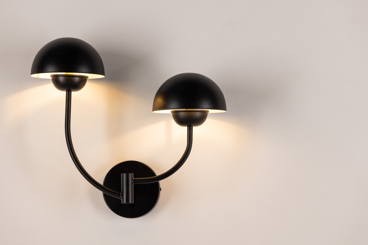 Vägglampa 'Leksand' - Svart