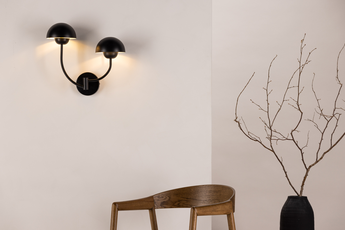 Vägglampa 'Leksand' - Svart