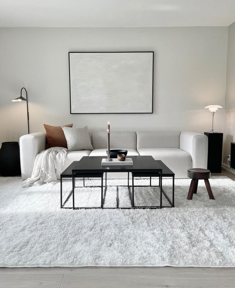 Matta 'Cosy' 160x230cm - Vit