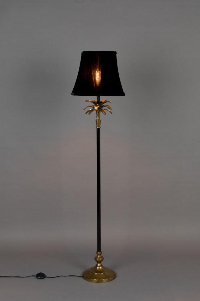 Golvlampa 'Cresta' - Svart/Mässing