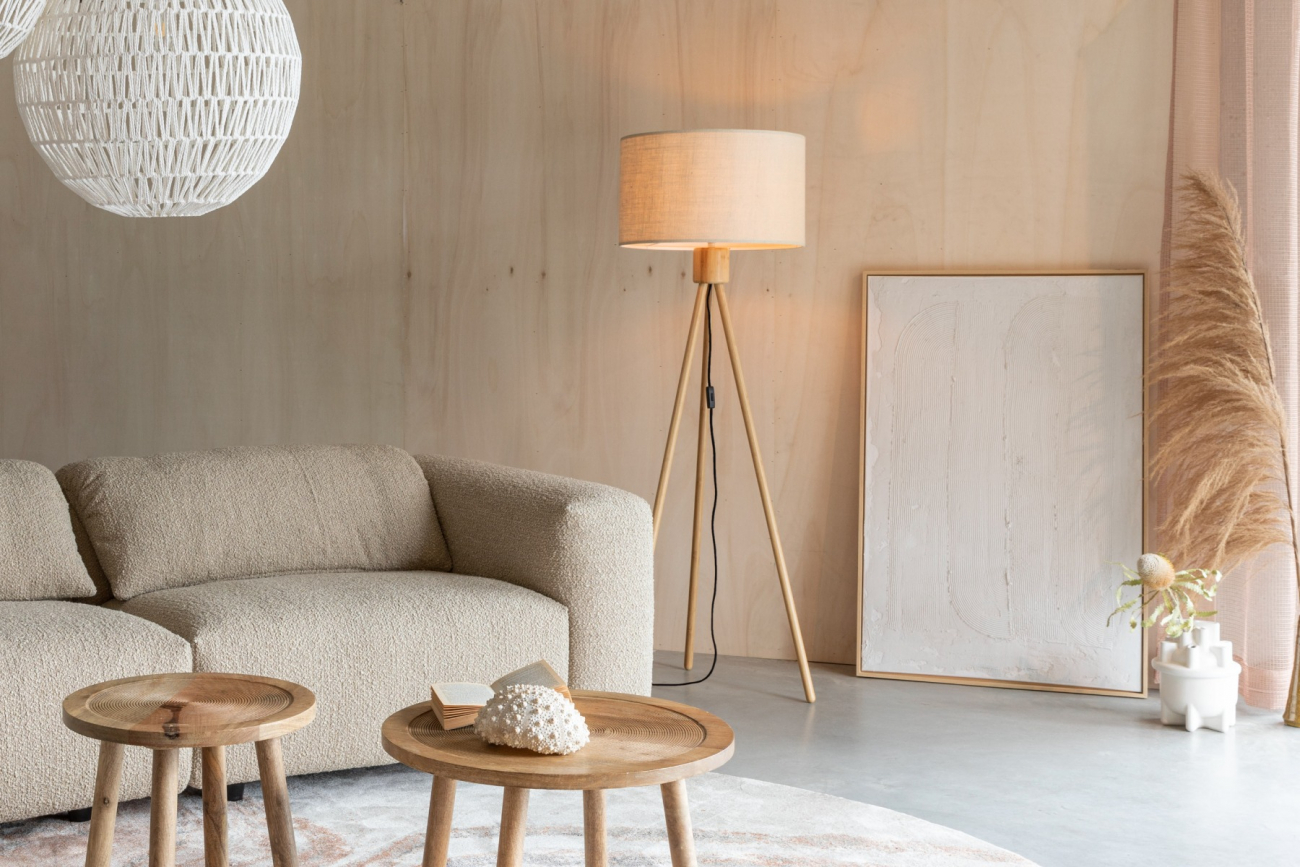 Golvlampa 'Bamboo' - Natur