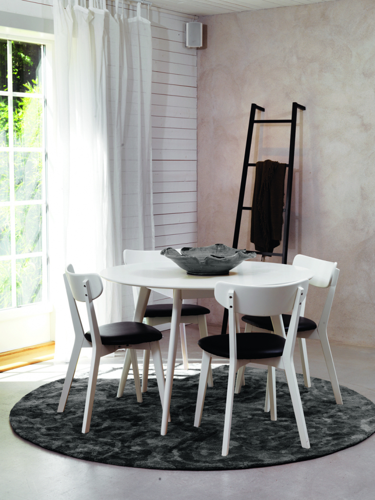 Matbord 'Yumi' Runt 115cm - Vit