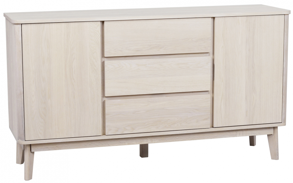 sideboard 'yumi' 152x84cm - vitpigmenterad ek