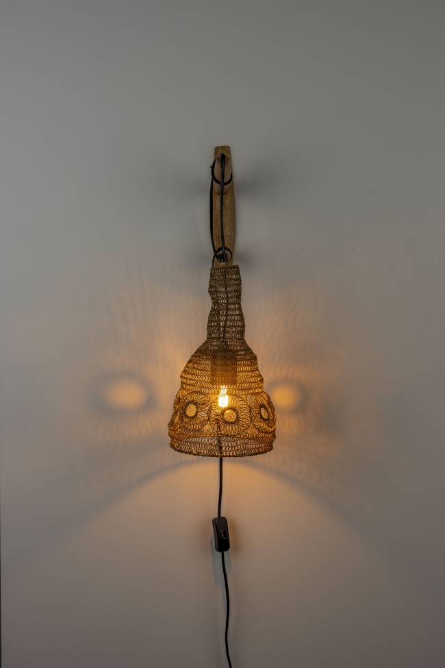 Vägglampa 'Alen' - Guld