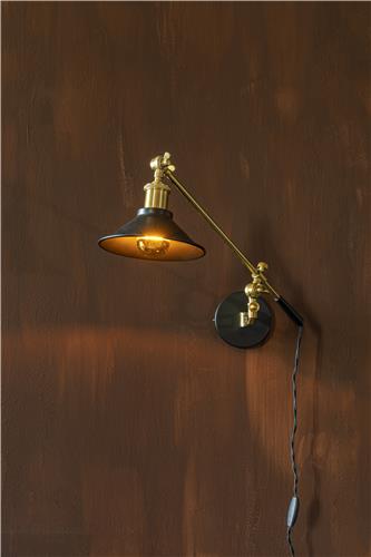 Vägglampa 'Penelope' - Svart