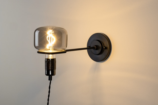 Vägglampa 'Hazy' 18x32 - Svart