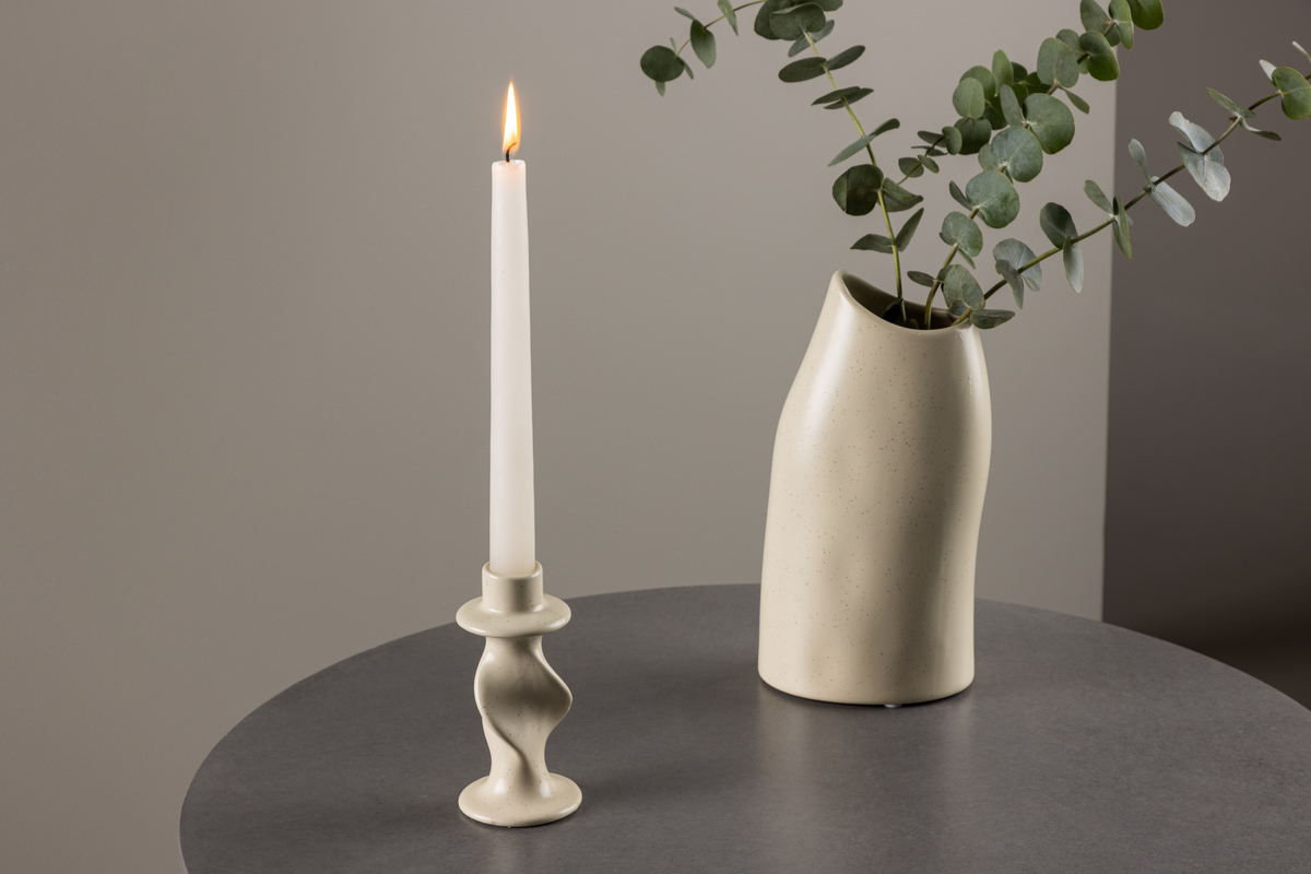 Ljusstake 'Brooks' - Beige